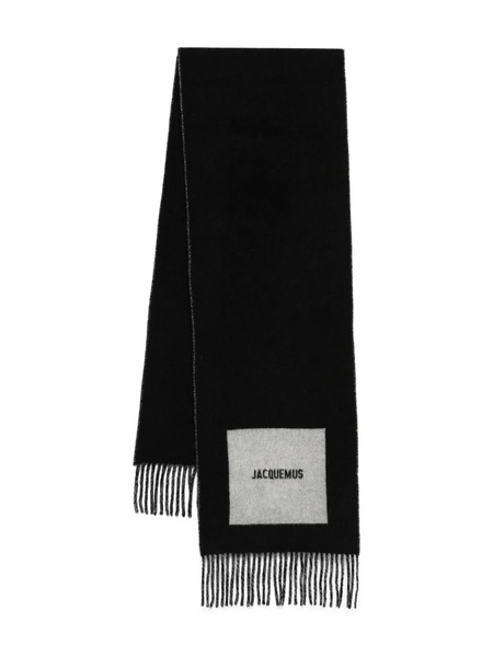  Jacquemus L'écharpe Rond Carré Scarf - Black 