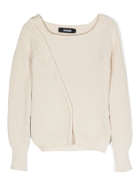  Jacquemus L'enfant Le Maile Pau Ribbed Jumper - Neutrals 