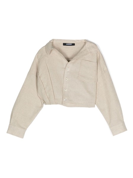  Jacquemus L'enfant Le Mejean Linen-cotton Shirt - Neutrals 