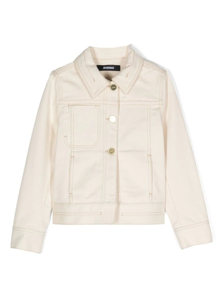  Jacquemus L'enfant Logo-patch Denim Jacket - Neutrals 