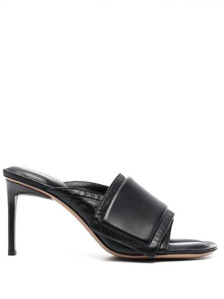  Jacquemus Les Mules Aqua Leather Sandals - Black 