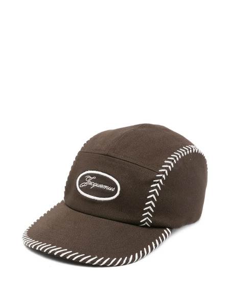  Jacquemus Logo-embroidered Cap - Brown 