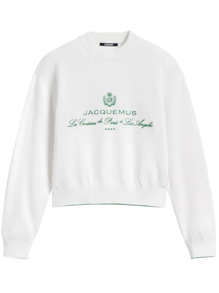  Jacquemus Logo-embroidered Sweatshirt - White 