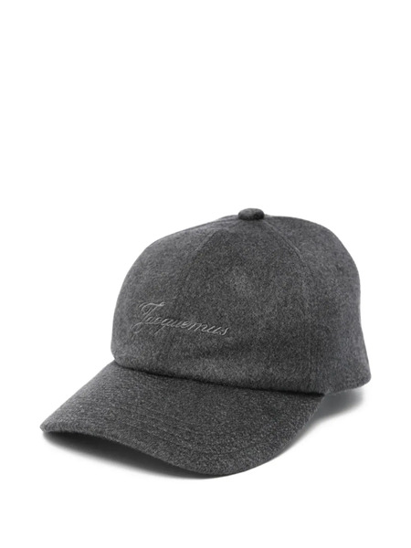  Jacquemus Logo-embroidery Baseball Cap - Grey 