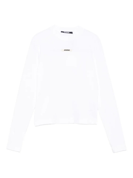  Jacquemus Logo-patch Long-sleeve T-shirt - White 