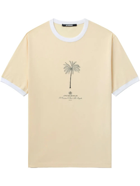  Jacquemus Logo-print T-shirt - Neutrals 