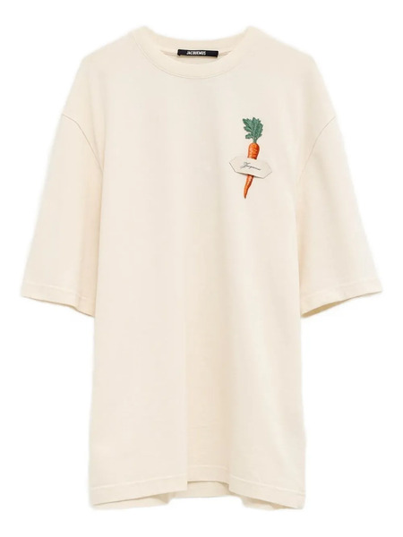  Jacquemus Logo-print T-shirt - Neutrals 