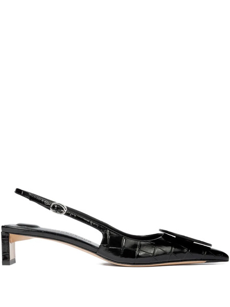  Jacquemus 40mm Duelo Crocodile-effect Pumps - Black 