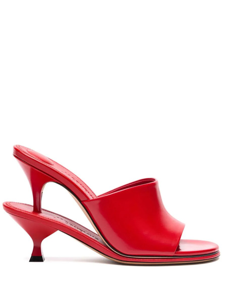 Jacquemus 110mm Les Doubles Mules - Red 