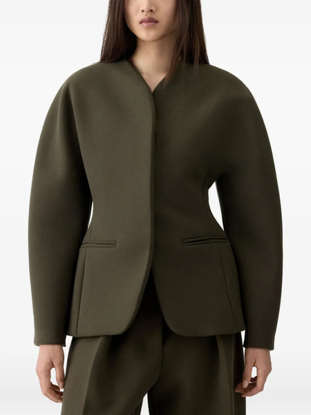  Jacquemus Ovalo V-neck Pocket Jacket - Green 