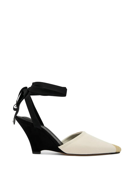 Jacquemus Pointed Toe Tie Sandals - Neutrals 