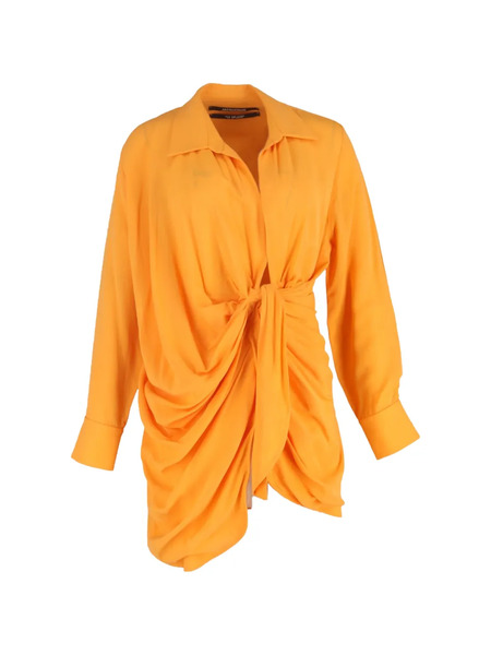  Jacquemus Pre-owned Bahia Draped Mini Dress - Orange 