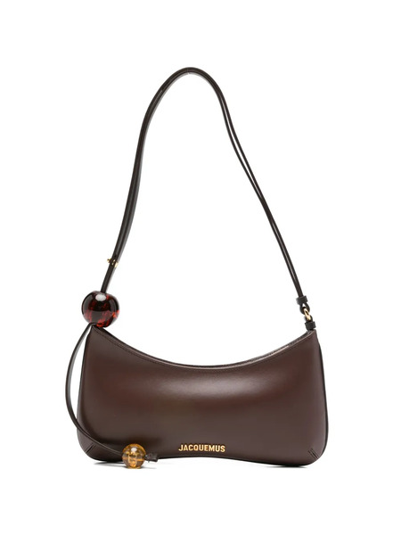  Jacquemus Pre-owned Bisou Perle Leather Shoulder Bag - Brown 