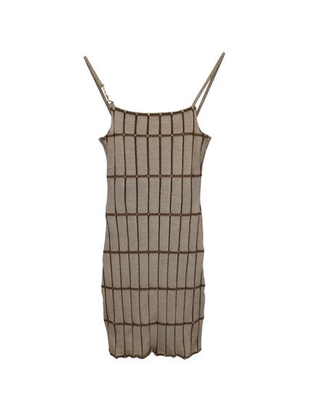  Jacquemus Pre-owned La Robe Check Mini Dress - Neutrals 