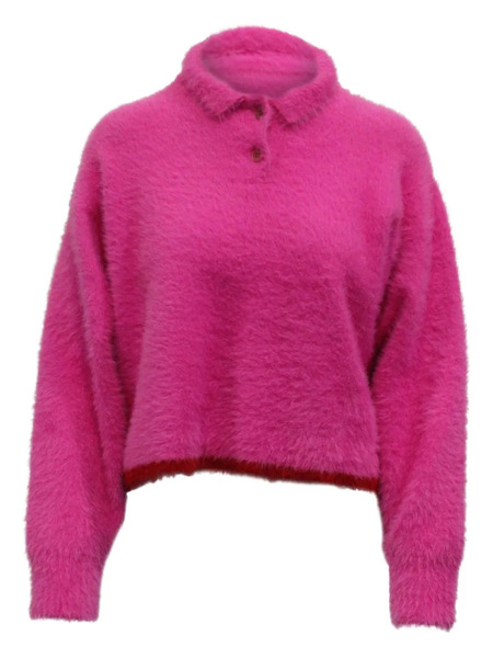  Jacquemus Pre-owned Textured Polo Sweater - Pink 
