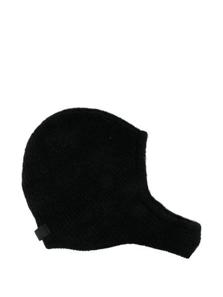  Jacquemus Ribbed-knit Balaclava Hat - Black 