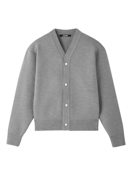  Jacquemus The Doppio V-neck Cardigan - Grey 