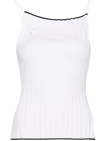  Jacquemus The Pleated Tank Top - White 
