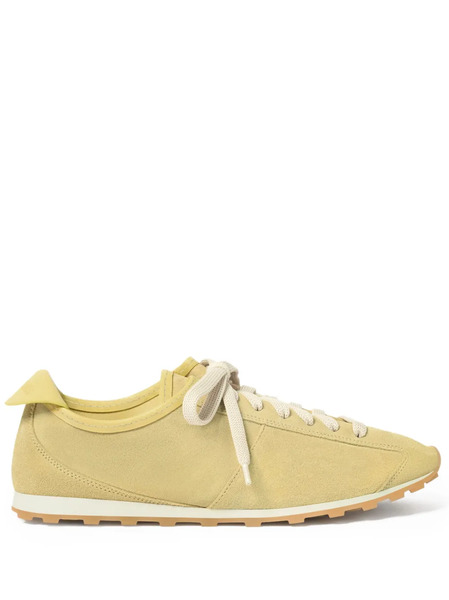  Jacquemus The Tennis Suede Lace-up Sneakers - Yellow 