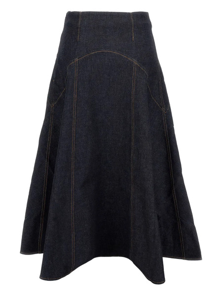  Jacquemus The Triangle De-nîmes Flared Denim Skirt - Blue 