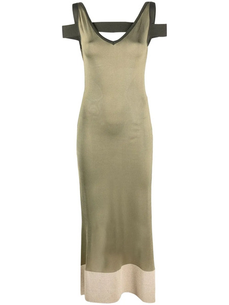 Jacquemus V-neck Midi Dress - Green 