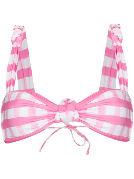  Jacquemus Vichy Check Bikini Top - Pink 