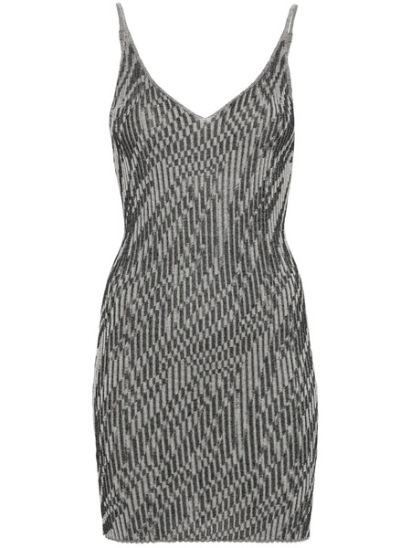  Jacquemus Zebra Jacquard Mini Dress - Black 