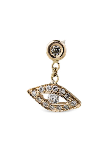  Jacquie Aiche 14k Yellow Gold Eye Diamond Earring 