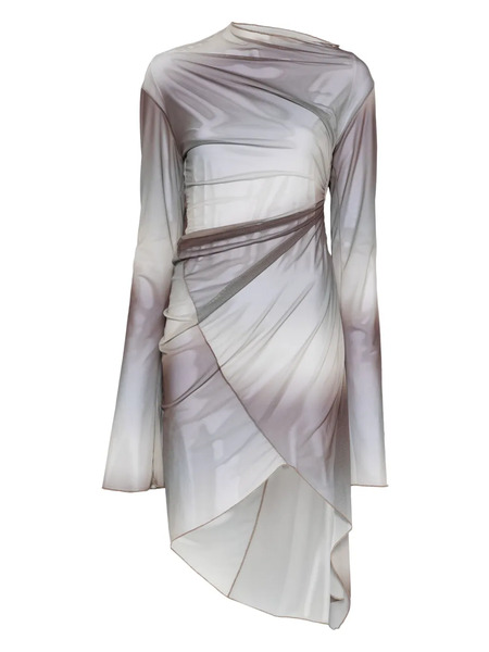  Jade Cropper Draped Twisted Mini Dress - Neutrals 