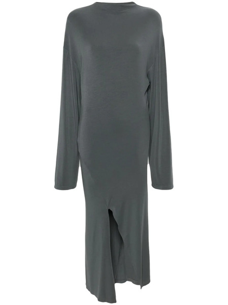  Jade Cropper Drop-shoulder Jersey Maxi Dress - Grey 
