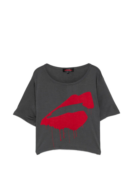  Jade Jagger Logo-print T-shirt - Grey 