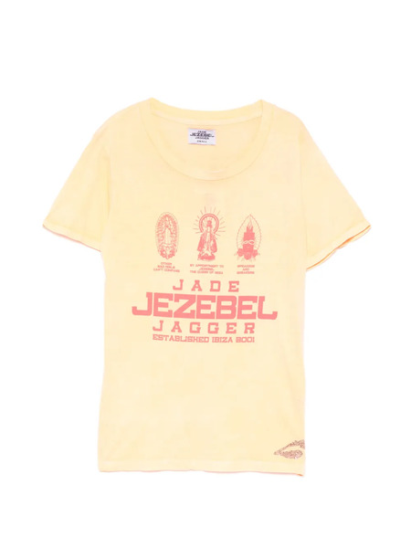  Jade Jagger Logo-print T-shirt - Orange 