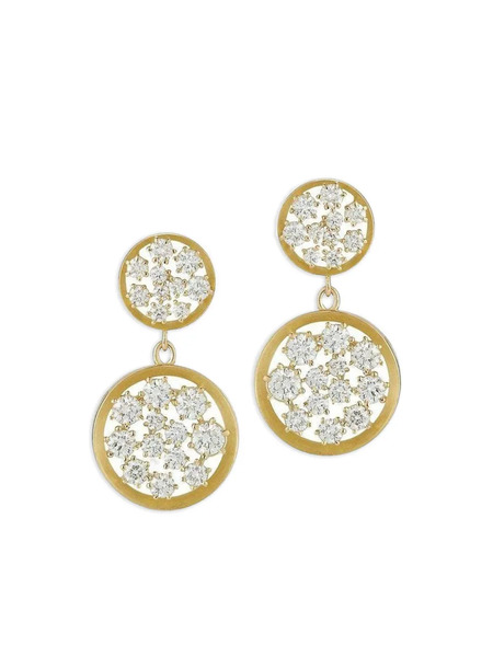  Jade Trau 18k Yellow Gold Diamond Drop Earrings 