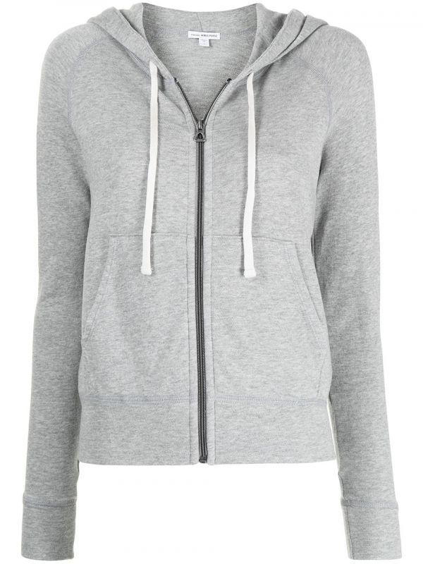  James Perse Fleece Drawstring Hoodie - Grey 
