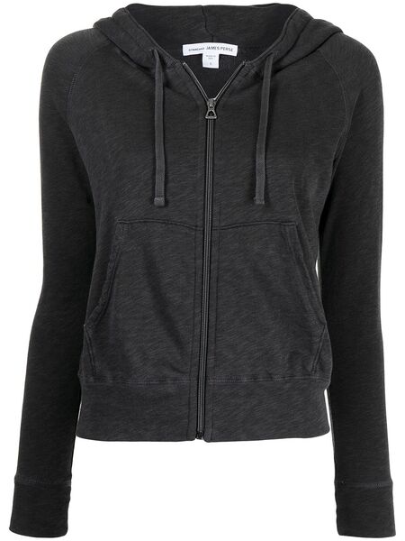  James Perse Fleece Drawstring Hoodie - Grey 