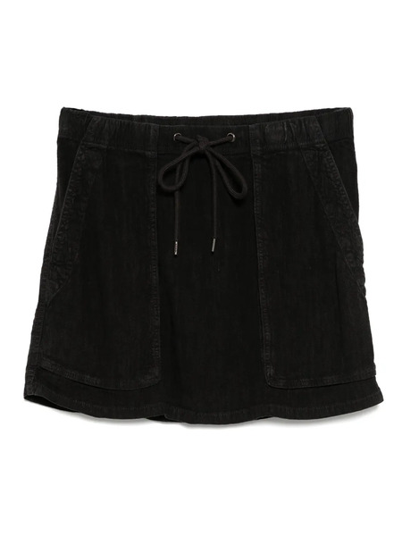  James Perse Linen Blend Utility Skirt - Black 