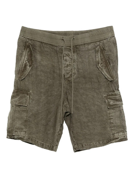  James Perse Linen Textured Cargo Shorts - Green 