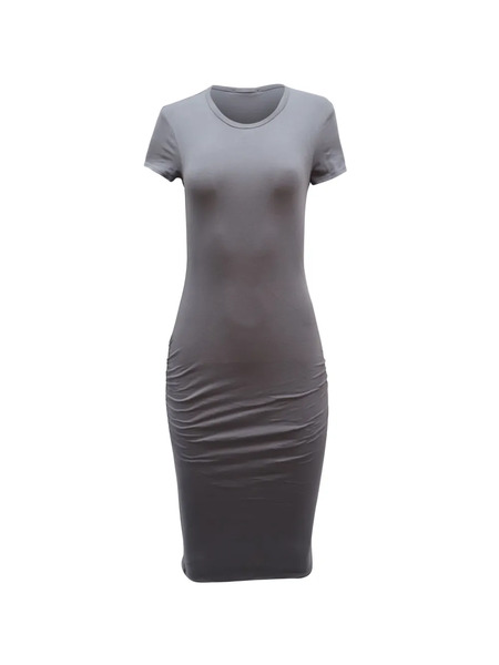  James Perse Ruched T-shirt Dress - Grey 