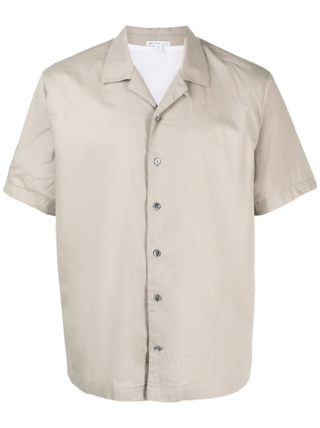  James Perse Short-sleeves Buttoned Poplin Shirt - Grey 