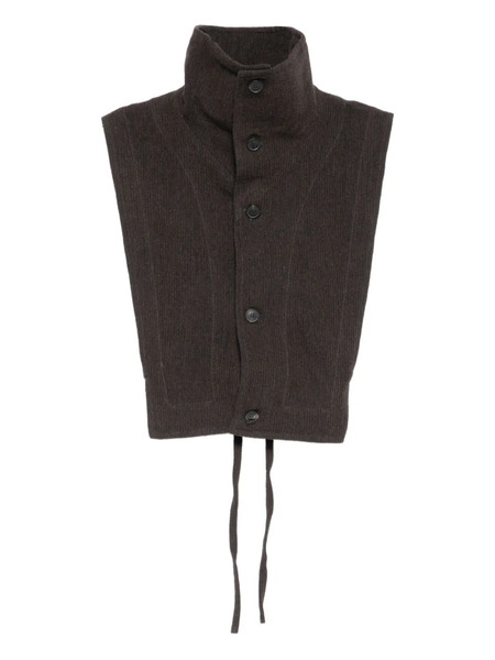  Jan Jan Van Essche Ridged Waistcoat - Brown 