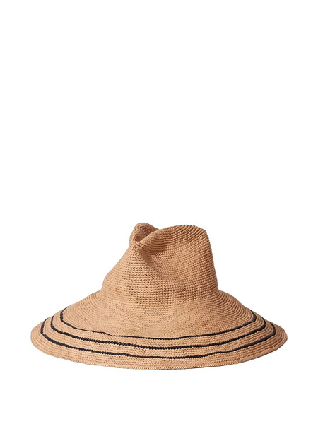  Janessa Leone Striped Sun Hat - Neutrals 