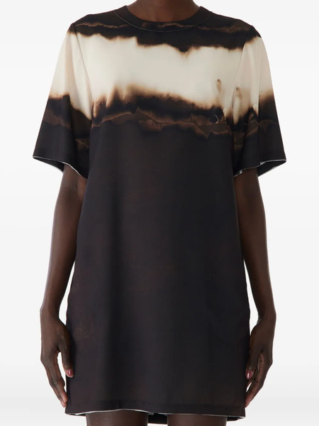  Jason Wu Collection Diffused Ombre Stripe Short-sleeve Shift Dress - Brown 
