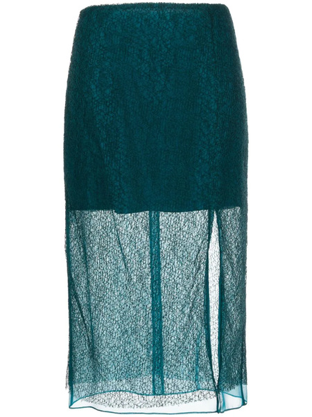  Jason Wu Collection Double-layered Silk Skirt - Green 