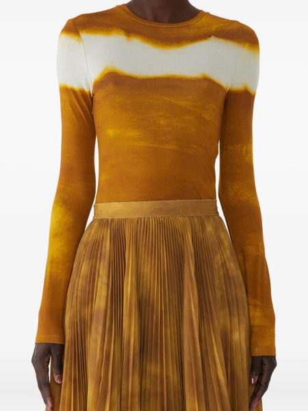  Jason Wu Collection Painted Stripe Long-sleeve T-shirt - Orange 