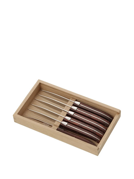  Jean Dubost Laguiole Stand Up Knifes (set Of Six) - Brown 