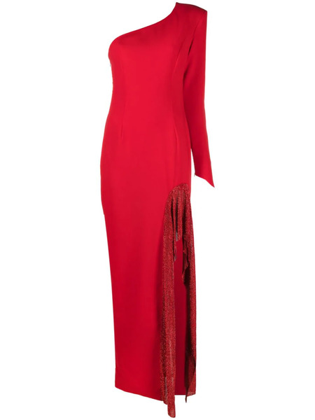  Jean-louis Sabaji One-shoulder Side-slit Maxi Dress - Red 