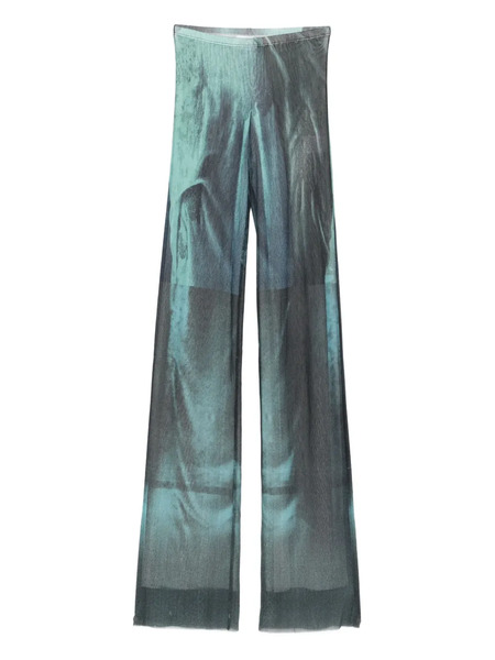  Jean Paul Gaultier Abstract-print Trousers - Blue 