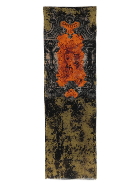  Jean Paul Gaultier Baroque-print Skirt - Orange 