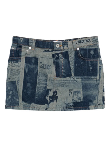  Jean Paul Gaultier Belt-loop Mini Skirt - Blue 