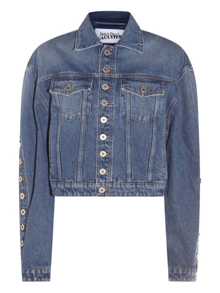  Jean Paul Gaultier Cropped Denim Jacket - Blue 